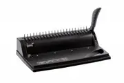Safeguard Rexel Binding Machine – 8 Sheet Capacity, Compact Black Document Binder for Office and Home Use, Ideal for Reports, Presentations, and Projects