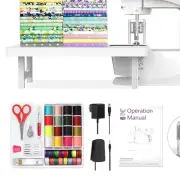 Portable Sewing Machine for Newbies - Safe Finger Guard & Double Thread Feature