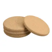 100mm(3.94") Round Coasters 10mm Thick Cork Cup Mat Pad Round Edge 4pcs