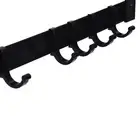 Wall Mounted Rotating Towel Rack with Hooks and Swing Arms for Bathroom Black