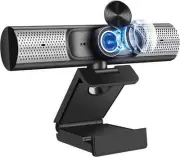 Webcam with Microphone and Speaker, 1080P Web Camera for Desktop Computer Laptop