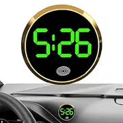 Car Dashboard Clock | Dashboard Round Touch Screen Clock - Accurate Timing Car Interior Clock for Truck, Sedan, Small Car, and RV