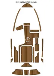 2019 Malibu 21 VLX Cockpit Pad Boat EVA Foam Faux Teak Deck Floor Mat Flooring
