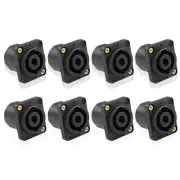 4 Pole Speakon Panel Mount Socket Connector,4 Pin Audio Speakon Female Round ...