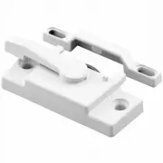 Window Sash Lock With Keeper, White Vinyl F 2744