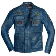 Quattro Evolution Blue Motorcycle Leather Jacket