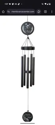 Carson Home Accents - Life Moments 44 Inch inch Sonnet Wind Chime Solar New