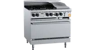 K+ Four Open Burner Oven With 300mm Griddle Grill Plate LPG