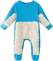 Baby Crawling Mopping Clothes Safe Ingredients High Cleaning Effect Stable Fixation Infant Baby Clothes Cotton Odorless, Sapphire Blue + 73
