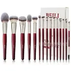 Makeup Brush Set 15Pcs Professional Contoured Foundation Brush Premium Synthe...