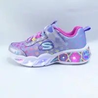 在飛比找Yahoo!奇摩拍賣優惠-Skechers 買鞋送襪 S LIGHTS 中童 爪印燈鞋