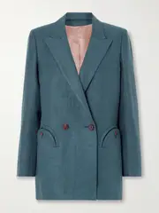 [BLAZÉ Milano] BLAZÉ Milano - Clarity Everyday Linen-twill Blazer - Navy - 4 4 Blue