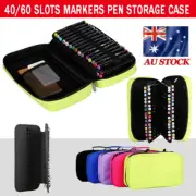 40/60 Slots Art Marker Pen Storage Case Detachable Holder Lipstick Carrying Bag