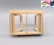 1:12 Dollhouse Miniature DIY Unfinished Wooden Window Furniture Casement Dec Toy