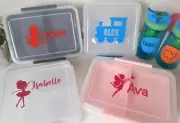 Lunch Box Name Labels Stickers Kids Personalised Girls Boys Batman Mermaid Train