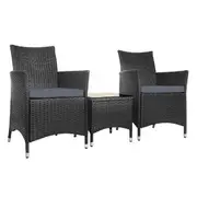 Gardeon 3PC Outdoor Bistro Set Patio Furniture Wic