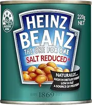 Heinz Beanz Reduced Salt Baked Beans in Tomato Sauce Great for Beans on Toast Canned Food Ready To Eat 220g