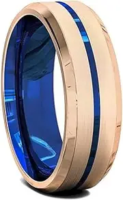 [QUGOO] Silver Rings 8MM Mens Silver Color Stainless Steel Ring Hammered Multi-Faceted Polished Stepped Edges Men Engagement Ring Silver Rings for Women (Color : Style 36, Size : 6)