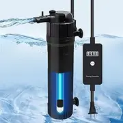 HIKPEED Aquarium Filter Fish Tank Filter with U-V Light, Submersible Aquarium Filter - Aquarium Filter for 40 to 120 Gallon Fish Tank, U-V Filter for Aquarium