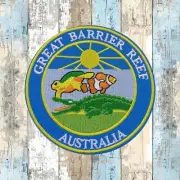 Great Barrier Reef Patch Embroidered Iron-on Applique Australia Nature Badge