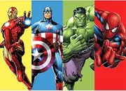 Superhero Backdrop for Boys Birthday Party 7x5ft Vinyl Anime Character Image Photography Backdrops Themed Party YouTube Backdrops Photo Booth Studio Props
