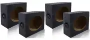 2 Pair MK Audio 6"x9" Square MDF Speaker Box with Black Carpet & Terminal Cups