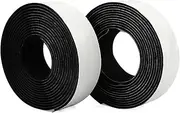Adhesive Tape Hook and Loop Nylon Heavy Duty Strips Fastener 1Pairs Strong Self Adhesive Black White(W 0.2cm x L 9m)