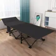 BOZTIY Sleeping Cots Heavy-Duty Folding Camping w/ Carry Bag Double Layer Black