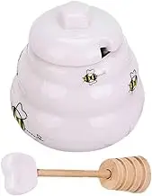 Ciieeo Honey Dispensers Ceramic Seasoning Jar Multi-function Honey Pot Bee Kitchen Decor