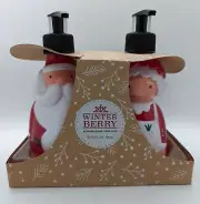 Mr And Mrs Santa Winter Berry Scented Hand Soap Duo 20.3 fl Oz Refillable Set❄️