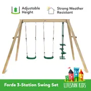 Lifespan Kids Forde 3-Station Timber Swing Set