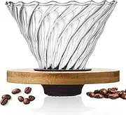 Pour Over Coffee Dripper, Stainless Steel Coffee Filter with Double Layer Mesh, Cone Shape, Reusable Pour Over Coffee Filter 1-2 Cup