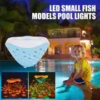Floating Pool Lights Fish Pattern Hot Tub Spa Lamp LED 4 Colors Pool Accessories