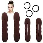 4 Pack Hair Bun Maker Magic Snap Roll Sponge Donut Bun Hair Maker for Women