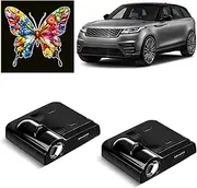 2PCS Colorful Flower Butterfly Car Door Lights Projector, Universal Door LED Projector Lights Fit for All Car Models