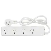 Jackson PT4888 4 way surge power board 175J Surge Protected Overload Protected Child Safe Covers 90cm Power Lead [PT4888]