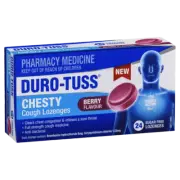 Duro-Tuss Chesty Cough 24 Lozenges - Berry Sore Throat Double Action Durotuss