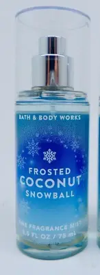 BATH & BODY WORKS FROSTED COCONUT SNOWBALL FINE FRAGRANCE MIST TRAVEL SIZE 2.5oz