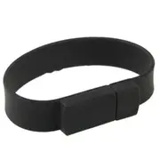 16Gb Silicon Bracelets Usb 2.0 Flash Disk (Black)