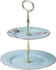 [Royal Albert] Polka Blue Two-Tier Cake Stand