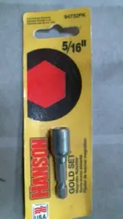 Hanson 94732PK 5/16" Gold Set Magnetic Nutsetter, FREE SHIPPING