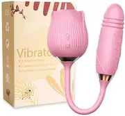 Rose Adult Tool for Women Rechargeable Quiet 20 Powerful Mode 10 Insert 10 Sucking The 2025 Update Rose viboators Toys Adult Tool Waterproof Double Motor Couple Games T1997 (粉色)