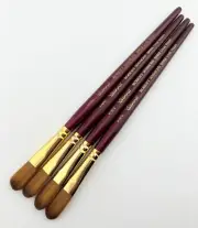 Robert Simmons: Sienna Oval Wash SN52 Paint Brush Lot - 4 Brushes, Size 1/2