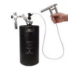 Black 5L Mini Keg Craft Beer Dispenser System with SS Pluto Beer Gun Home Brew