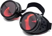 Ultra Steampunk Goggles Cyber Glasses Victorian Mens Womens Cosplay Goth Round