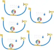 iplusmile 5 Sets Charge Hose for Car Ac Air Conditioner Filling Kit with Pressure Gauge