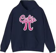 [Sumairah] Funny Math Cutie 3.14 Girls Geek Nerd Student Hoodie Gift(Navy Blue, X-Large)