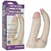 Vac-U-Lock Remote Double Penetrator 6" Dong Harness Compatible Dildo