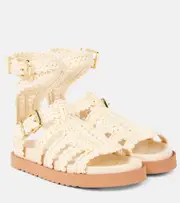 [Zimmermann] Zimmermann Goldie raffia gladiator sandals AU 6 beige