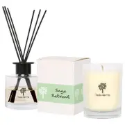 Nicola Spring Soy Wax Scented Candle & Diffuser Set - 160g - Sage Retreat